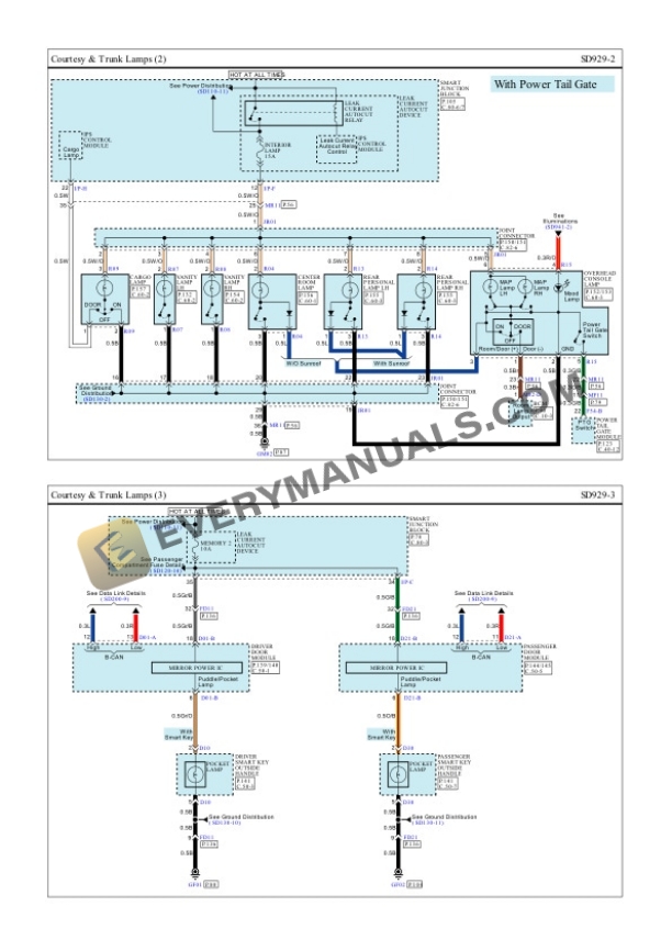 Hyundai Truck Santa Fe AWD 2016 Electrical Diagrams L4-2.4L 4 Hyundai Truck Santa Fe AWD 2016 Electrical Diagrams L4-2.4L - Image 2