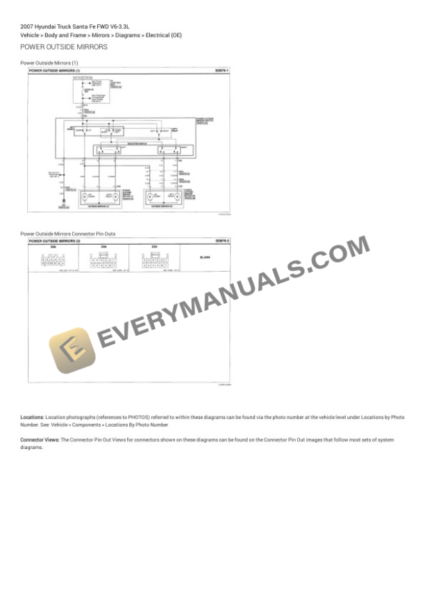 Hyundai Truck Santa Fe FWD 2007 Electrical Diagrams V6-3.3L 7 Hyundai Truck Santa Fe FWD 2007 Electrical Diagrams V6-3.3L - Image 5
