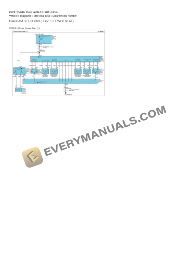 Hyundai Truck Santa Fe FWD 2010 Electrical Diagrams L4-2.4L 4 Hyundai Truck Santa Fe FWD 2010 Electrical Diagrams L4-2.4L - Image 2