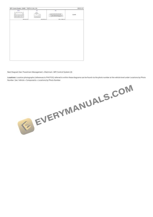 Hyundai Truck Santa Fe FWD 2010 Electrical Diagrams L4-2.4L 6 Hyundai Truck Santa Fe FWD 2010 Electrical Diagrams L4-2.4L - Image 4