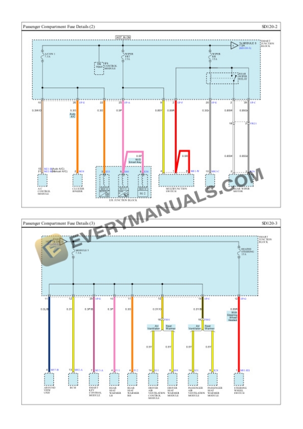 Hyundai Truck Santa Fe FWD 2017 Electrical Diagrams L4-2.0L Turbo 6 Hyundai Truck Santa Fe FWD 2017 Electrical Diagrams L4-2.0L Turbo - Image 4