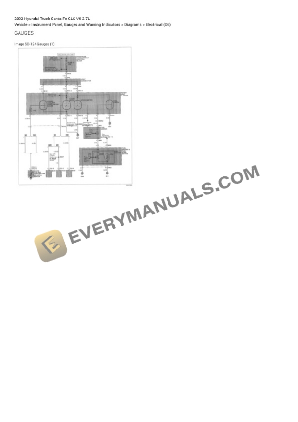 Hyundai Truck Santa Fe GLS 2002 Electrical Diagrams V6-2.7L 5 Hyundai Truck Santa Fe GLS 2002 Electrical Diagrams V6-2.7L - Image 3