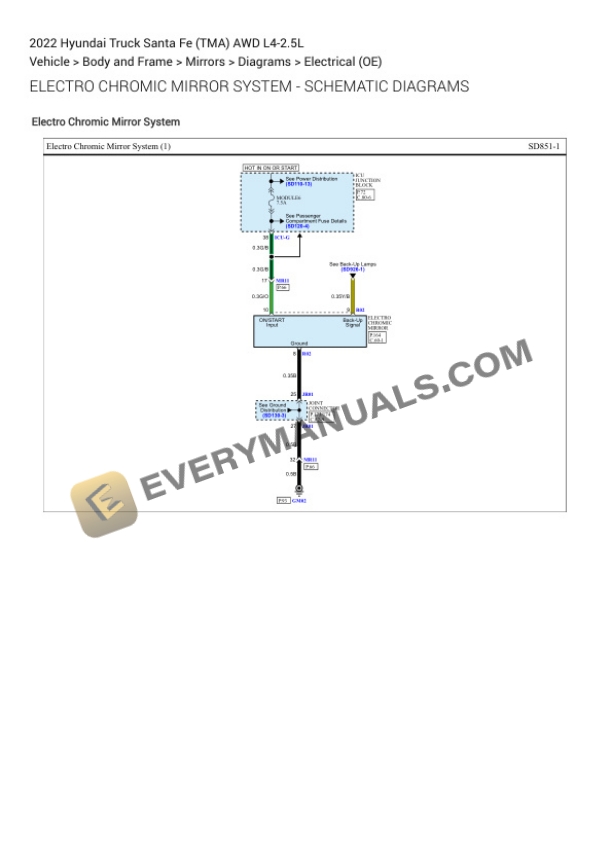 Hyundai Truck Santa Fe (TMA) AWD 2022 Electrical Diagrams L4-2.5L 6 Hyundai Truck Santa Fe (TMA) AWD 2022 Electrical Diagrams L4-2.5L - Image 4