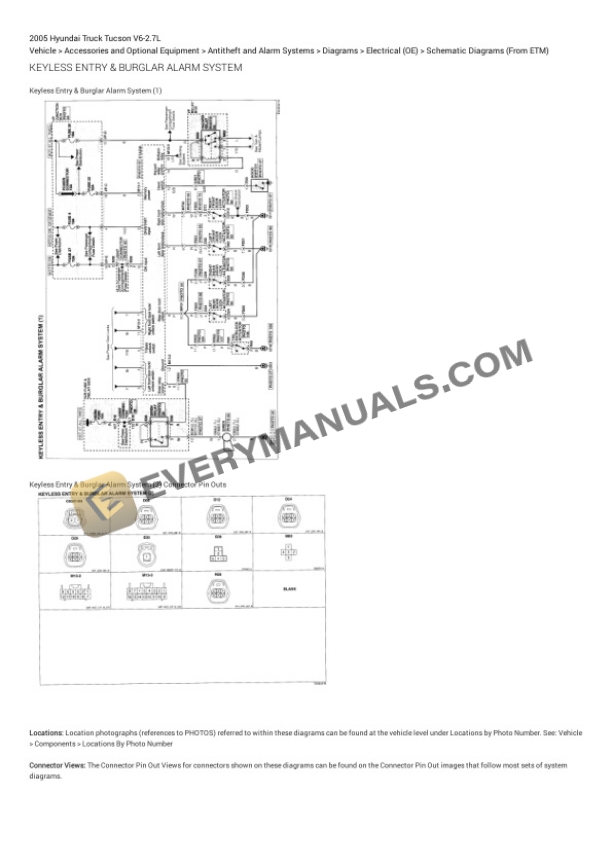 Hyundai Truck Tucson 2005 Electrical Diagrams V6-2.7L 5 Hyundai Truck Tucson 2005 Electrical Diagrams V6-2.7L - Image 3