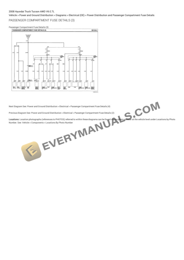 Hyundai Truck Tucson AWD 2008 Electrical Diagrams V6-2.7L 6 Hyundai Truck Tucson AWD 2008 Electrical Diagrams V6-2.7L - Image 4