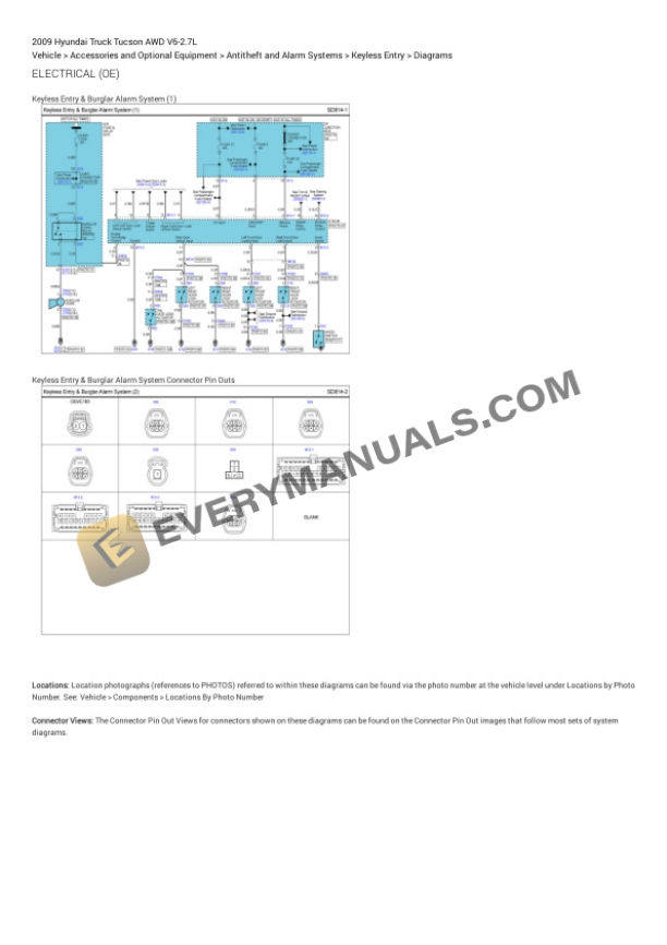 Hyundai Truck Tucson AWD 2009 Electrical Diagrams V6-2.7L 5 Hyundai Truck Tucson AWD 2009 Electrical Diagrams V6-2.7L - Image 3