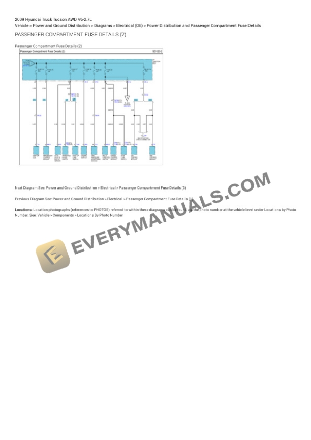 Hyundai Truck Tucson AWD 2009 Electrical Diagrams V6-2.7L 6 Hyundai Truck Tucson AWD 2009 Electrical Diagrams V6-2.7L - Image 4
