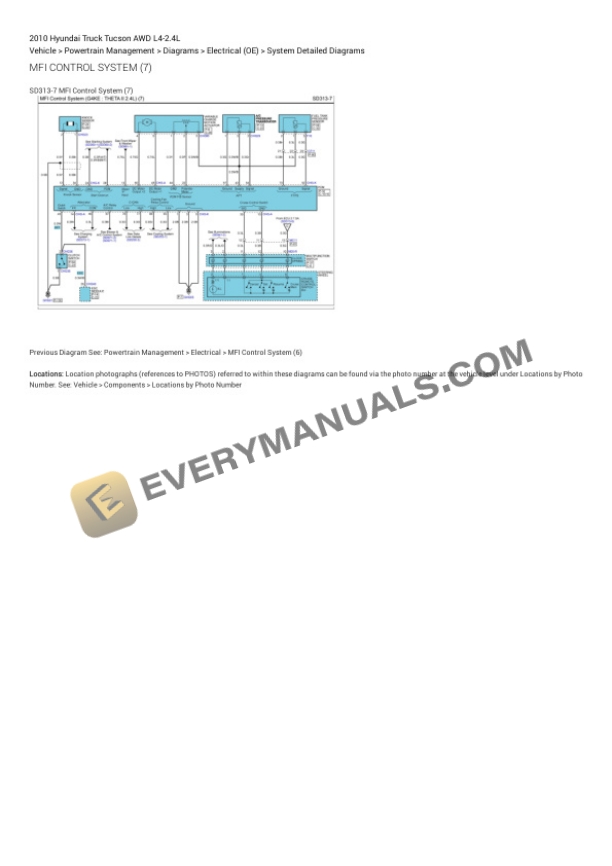 Hyundai Truck Tucson AWD 2010 Electrical Diagrams L4-2.4L 6 Hyundai Truck Tucson AWD 2010 Electrical Diagrams L4-2.4L - Image 4