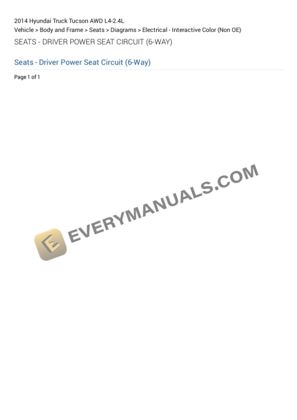 Hyundai Truck Tucson AWD 2014 Electrical Diagrams L4-2.4L 5 Hyundai Truck Tucson AWD 2014 Electrical Diagrams L4-2.4L - Image 3