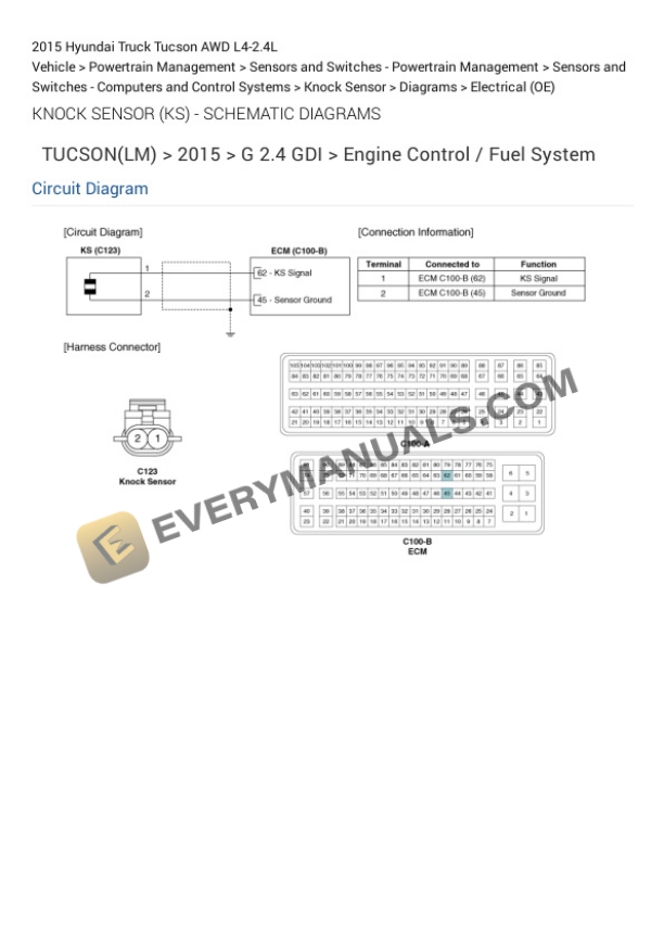 Hyundai Truck Tucson AWD 2015 Electrical Diagrams L4-2.4L 6 Hyundai Truck Tucson AWD 2015 Electrical Diagrams L4-2.4L - Image 4