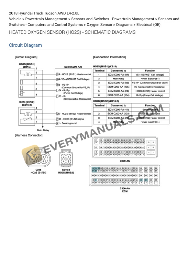 Hyundai Truck Tucson AWD 2018 Electrical Diagrams L4-2.0L 5 Hyundai Truck Tucson AWD 2018 Electrical Diagrams L4-2.0L - Image 3