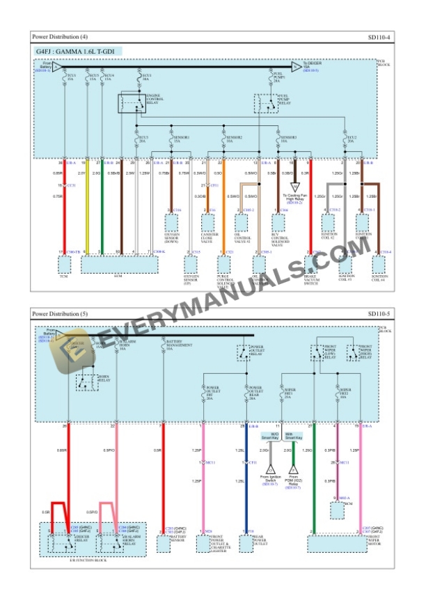 Hyundai Truck Tucson AWD 2018 Electrical Diagrams L4-2.0L 7 Hyundai Truck Tucson AWD 2018 Electrical Diagrams L4-2.0L - Image 5