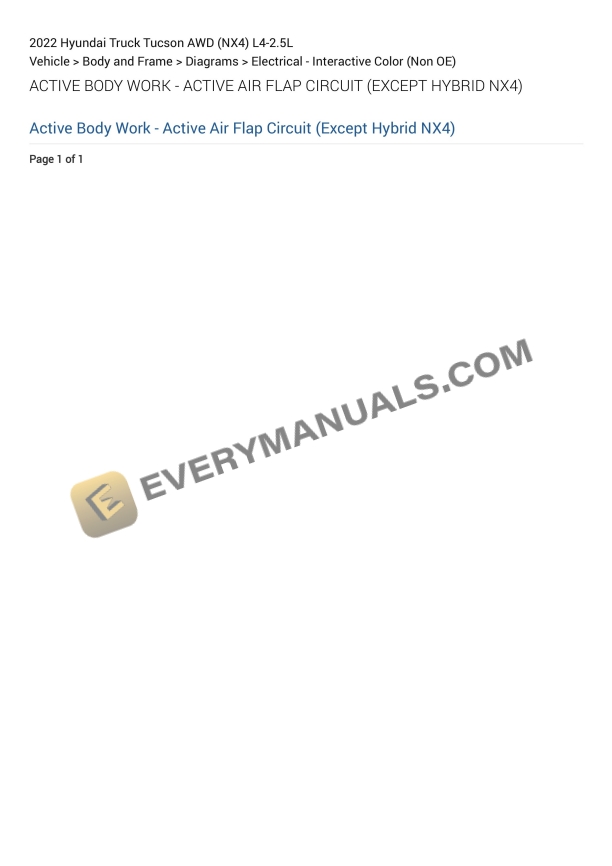 hyundai truck tucson awd nx4 2022 electrical diagrams l4 25l 1