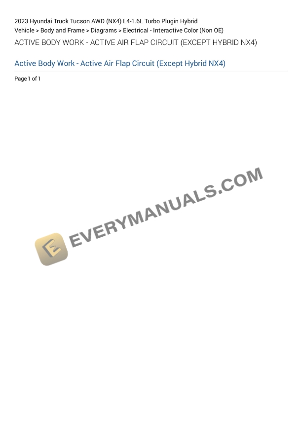 hyundai truck tucson awd nx4 2023 electrical diagrams l4 16l turbo plugin hybrid 1
