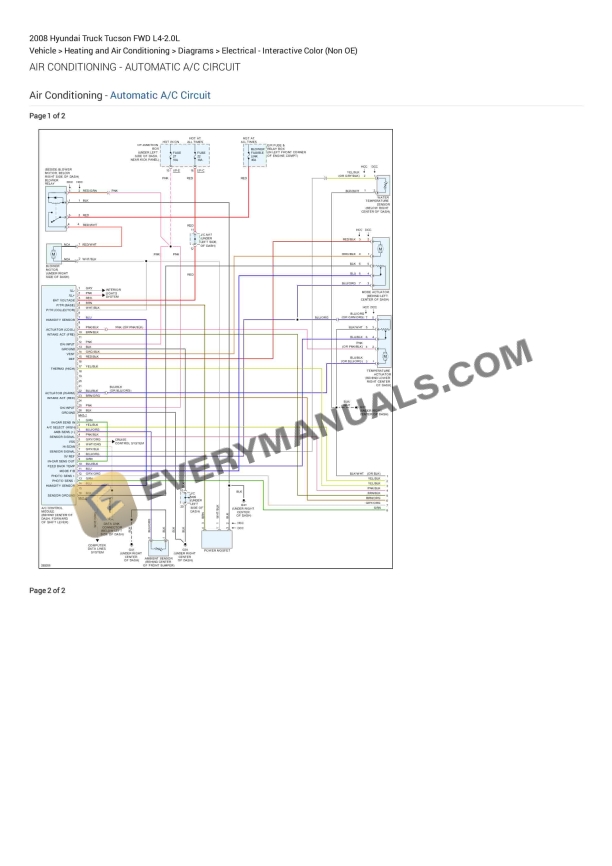 Hyundai Truck Tucson FWD 2008 Electrical Diagrams L4-2.0L 1 hyundai truck tucson fwd 2008 electrical diagrams l4 20l 1
