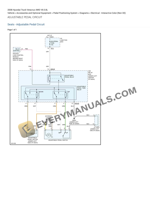 Hyundai Truck Veracruz AWD 2008 Electrical Diagrams V6-3.8L