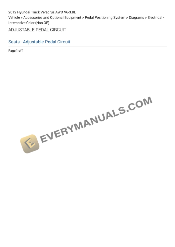 Hyundai Truck Veracruz AWD 2012 Electrical Diagrams V6-3.8L 1 hyundai truck veracruz awd 2012 electrical diagrams v6 38l 1