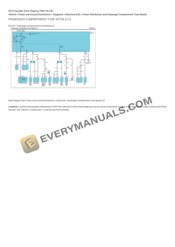 Hyundai Truck Veracruz FWD 2010 Electrical Diagrams V6-3.8L 7 Hyundai Truck Veracruz FWD 2010 Electrical Diagrams V6-3.8L - Image 5