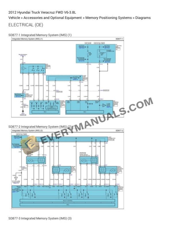 Hyundai Truck Veracruz FWD 2012 Electrical Diagrams V6-3.8L 7 Hyundai Truck Veracruz FWD 2012 Electrical Diagrams V6-3.8L - Image 5