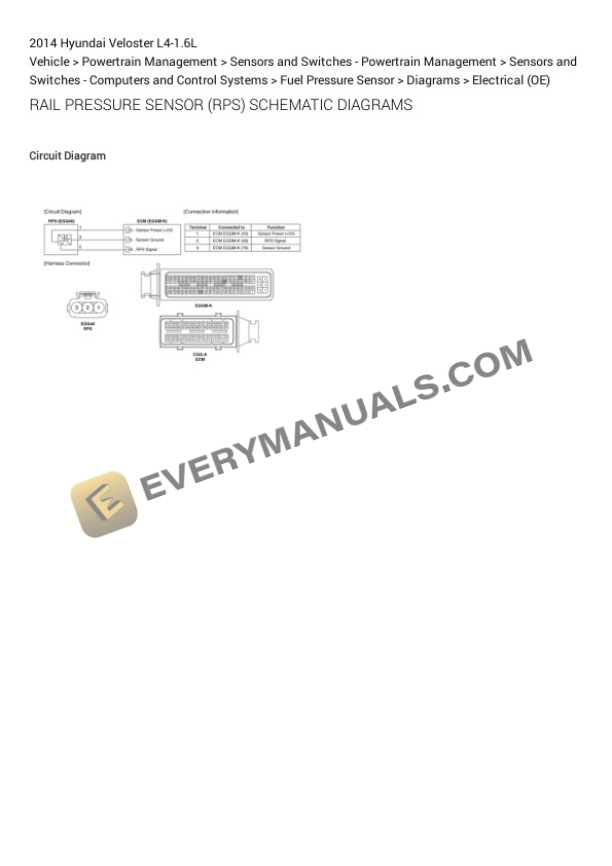 Hyundai Veloster 2014 Electrical Diagrams L4-1.6L 5 Hyundai Veloster 2014 Electrical Diagrams L4-1.6L - Image 3