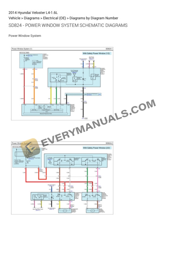 Hyundai Veloster 2014 Electrical Diagrams L4-1.6L 7 Hyundai Veloster 2014 Electrical Diagrams L4-1.6L - Image 5