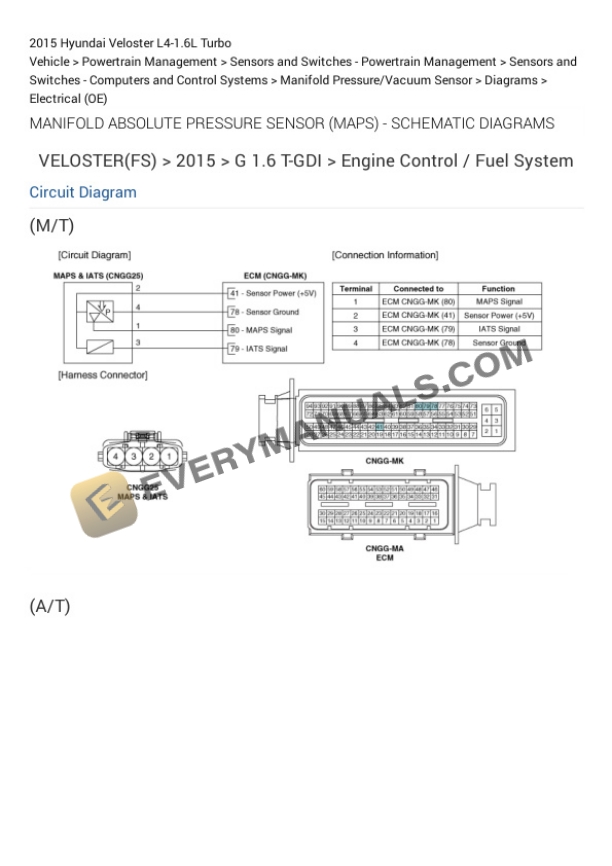 Hyundai Veloster 2015 Electrical Diagrams L4-1.6L Turbo 6 Hyundai Veloster 2015 Electrical Diagrams L4-1.6L Turbo - Image 4