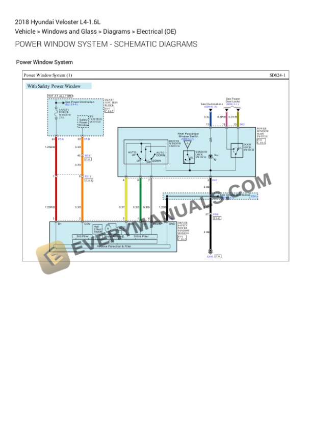 Hyundai Veloster 2018 Electrical Diagrams L4-1.6L 6 Hyundai Veloster 2018 Electrical Diagrams L4-1.6L - Image 4