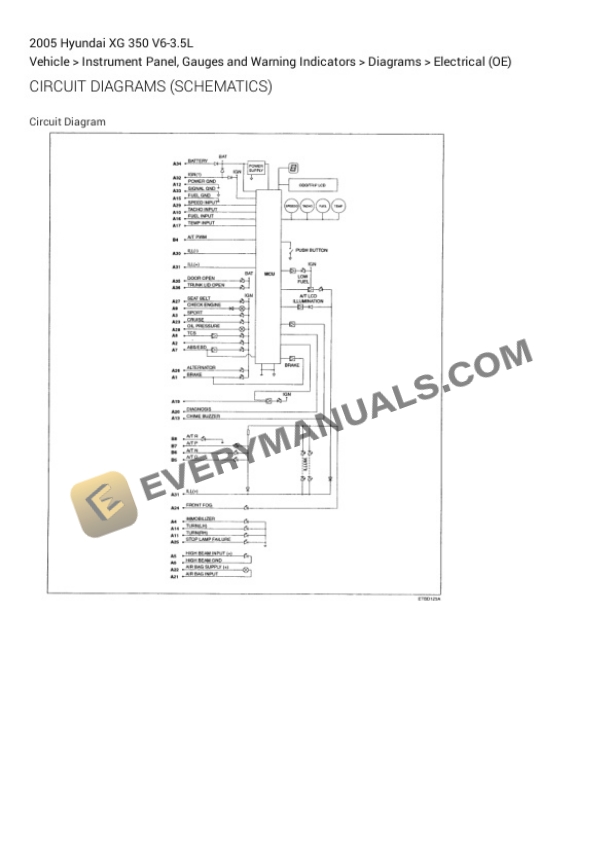 Hyundai XG 350 2005 Electrical Diagrams V6-3.5L 4 Hyundai XG 350 2005 Electrical Diagrams V6-3.5L - Image 2