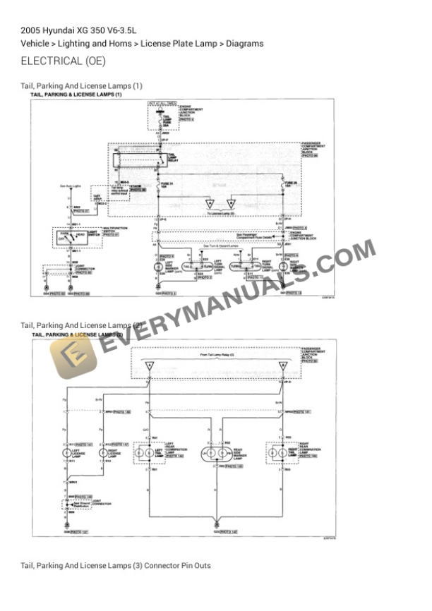 Hyundai XG 350 2005 Electrical Diagrams V6-3.5L 5 Hyundai XG 350 2005 Electrical Diagrams V6-3.5L - Image 3