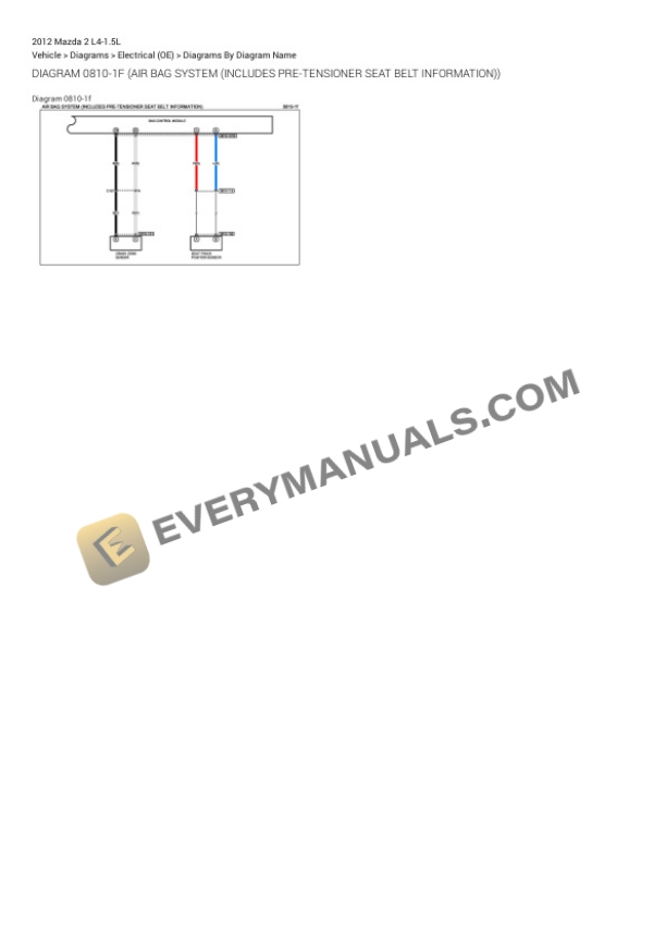 Mazda 2 2012 Electrical Diagrams L4-1.5L 4 Mazda 2 2012 Electrical Diagrams L4-1.5L - Image 2