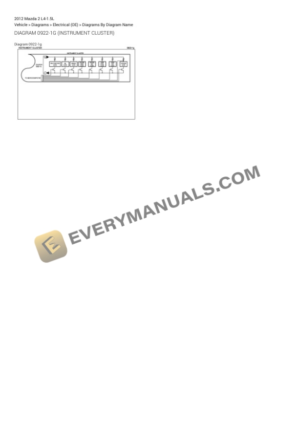 Mazda 2 2012 Electrical Diagrams L4-1.5L 5 Mazda 2 2012 Electrical Diagrams L4-1.5L - Image 3