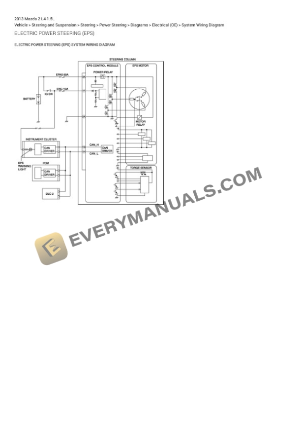 Mazda 2 2013 Electrical Diagrams L4-1.5L 6 Mazda 2 2013 Electrical Diagrams L4-1.5L - Image 4