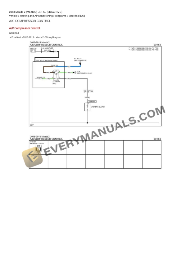 Mazda 2 (MEXICO) 2018 Electrical Diagrams L4-1.5L (SKYACTIV-G)