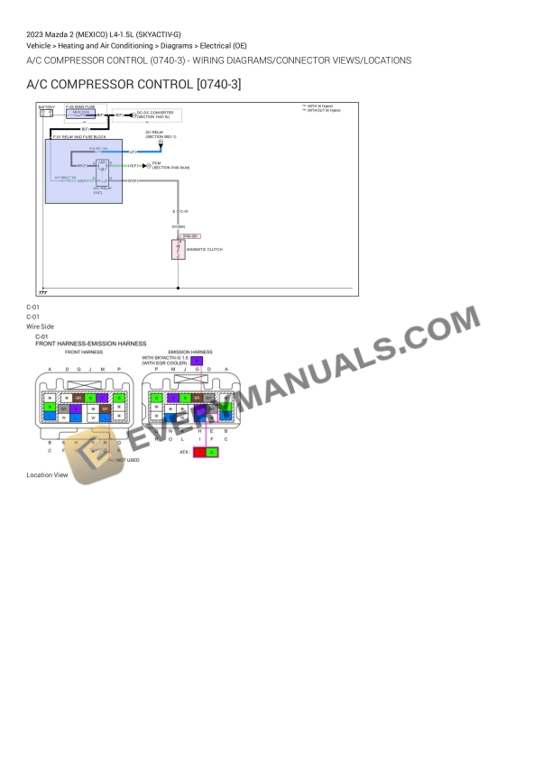Mazda 2 (MEXICO) 2023 Electrical Diagrams L4-1.5L (SKYACTIV-G)