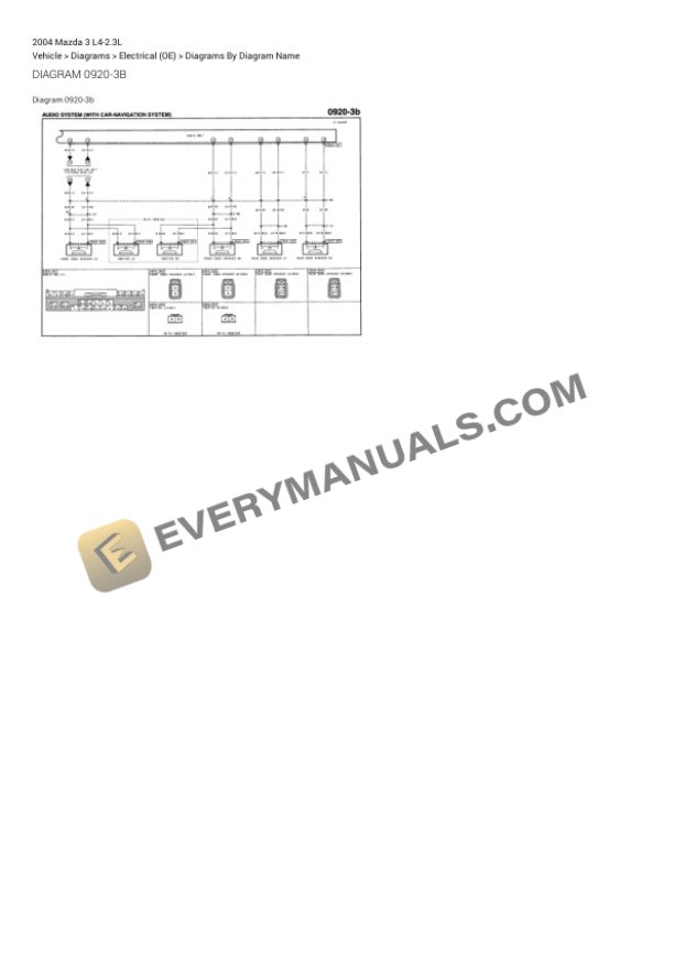 Mazda 3 2004 Electrical Diagrams L4-2.3L 5 Mazda 3 2004 Electrical Diagrams L4-2.3L - Image 3