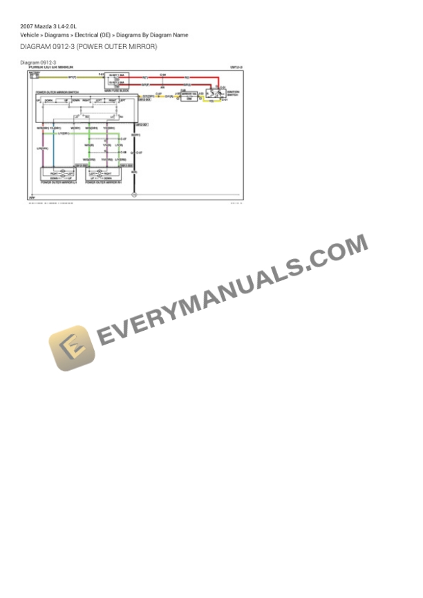Mazda 3 2007 Electrical Diagrams L4-2.0L 4 Mazda 3 2007 Electrical Diagrams L4-2.0L - Image 2