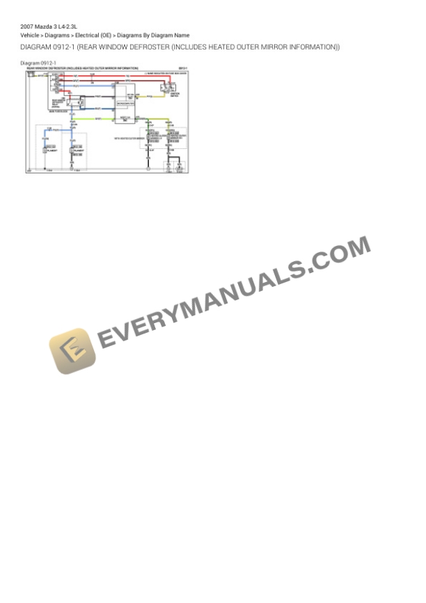 Mazda 3 2007 Electrical Diagrams L4-2.3L 4 Mazda 3 2007 Electrical Diagrams L4-2.3L - Image 2