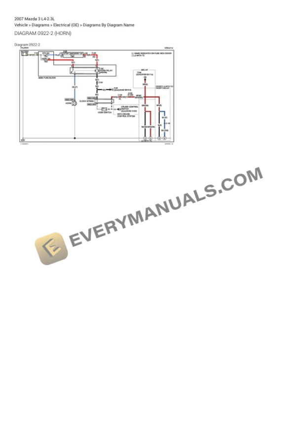 Mazda 3 2007 Electrical Diagrams L4-2.3L 5 Mazda 3 2007 Electrical Diagrams L4-2.3L - Image 3
