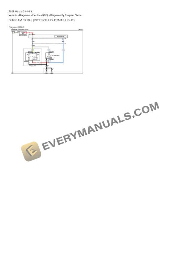 Mazda 3 2009 Electrical Diagrams L4-2.3L 5 Mazda 3 2009 Electrical Diagrams L4-2.3L - Image 3