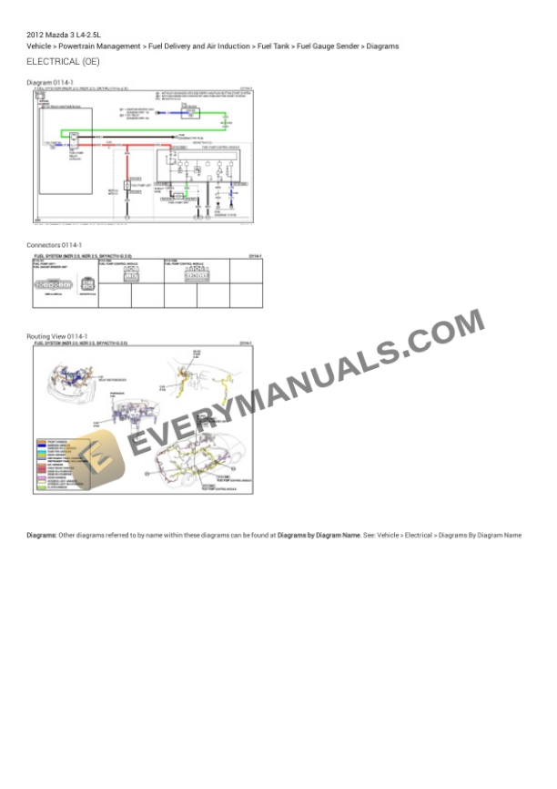 Mazda 3 2012 Electrical Diagrams L4-2.5L 7 Mazda 3 2012 Electrical Diagrams L4-2.5L - Image 5
