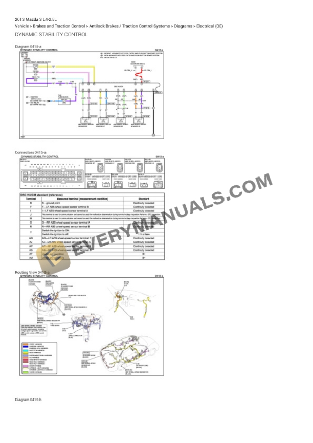 Mazda 3 2013 Electrical Diagrams L4-2.5L 7 Mazda 3 2013 Electrical Diagrams L4-2.5L - Image 5