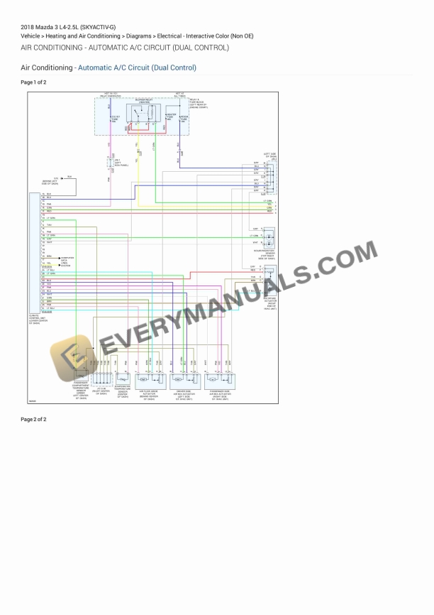 Mazda 3 2018 Electrical Diagrams L4-2.5L (SKYACTIV-G)