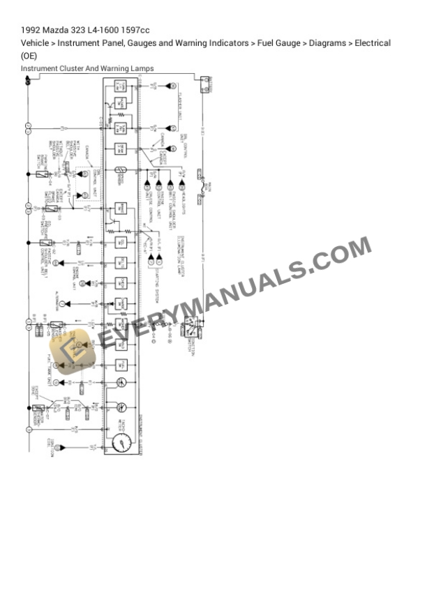 Mazda 323 1992 Electrical Diagrams L4-1600 1597cc 7 Mazda 323 1992 Electrical Diagrams L4-1600 1597cc - Image 5