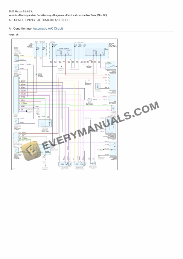 Mazda 5 2006 Electrical Diagrams L4-2.3L 2 mazda 5 2006 electrical diagrams l4 23l 1