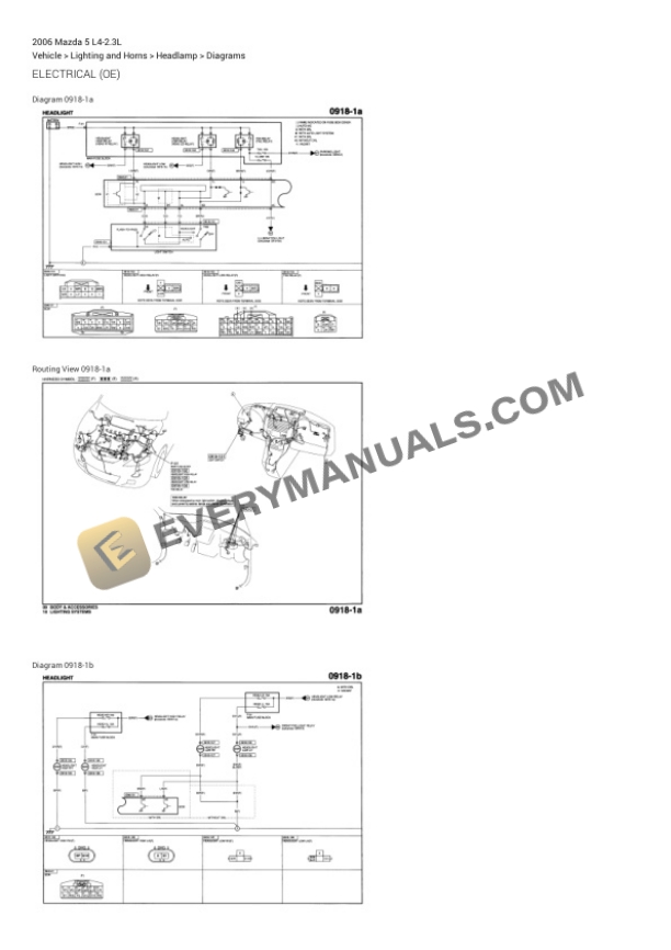 Mazda 5 2006 Electrical Diagrams L4-2.3L 6 Mazda 5 2006 Electrical Diagrams L4-2.3L - Image 4