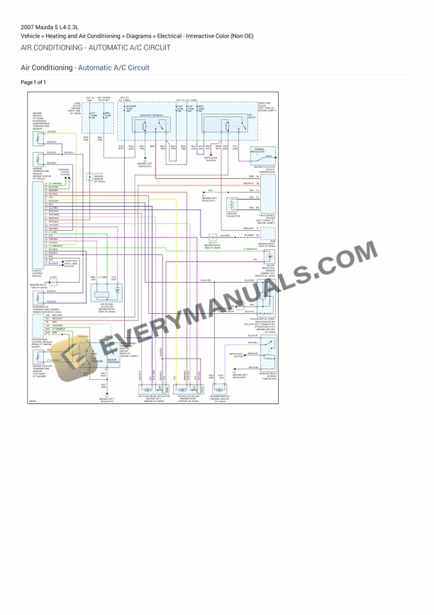 Mazda 5 2007 Electrical Diagrams L4-2.3L 2 mazda 5 2007 electrical diagrams l4 23l 1