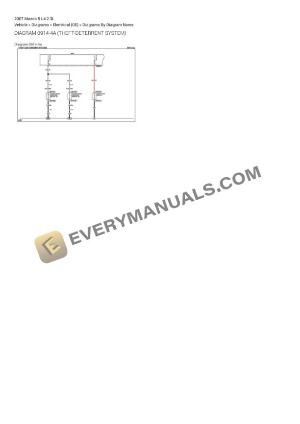 Mazda 5 2007 Electrical Diagrams L4-2.3L 4 Mazda 5 2007 Electrical Diagrams L4-2.3L - Image 2