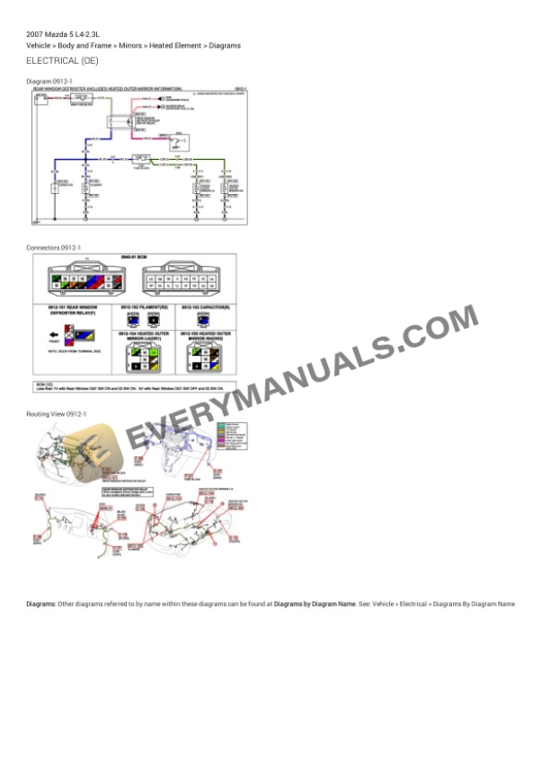Mazda 5 2007 Electrical Diagrams L4-2.3L 6 Mazda 5 2007 Electrical Diagrams L4-2.3L - Image 4