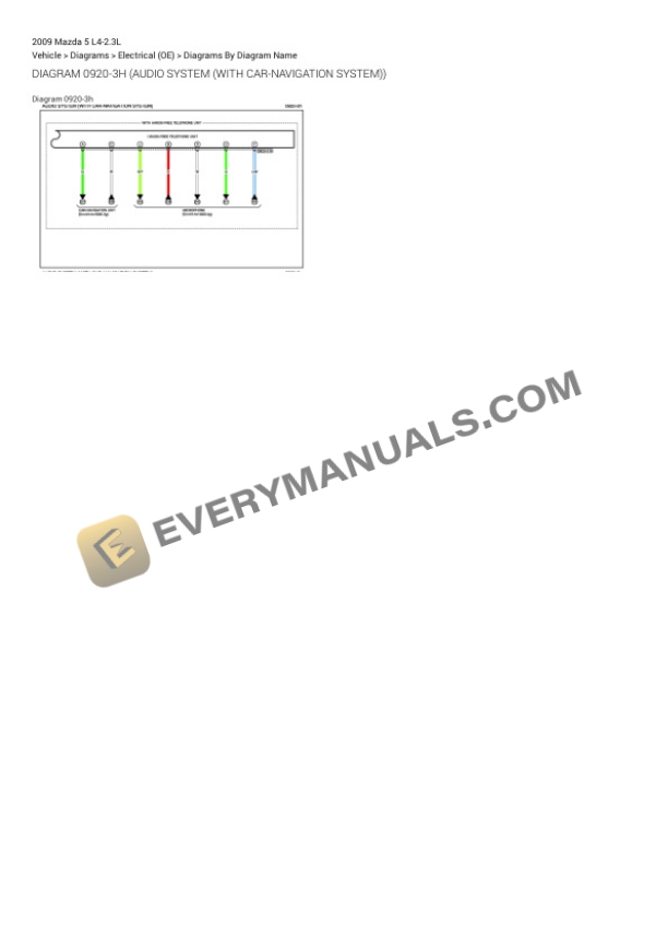 Mazda 5 2009 Electrical Diagrams L4-2.3L 5 Mazda 5 2009 Electrical Diagrams L4-2.3L - Image 3