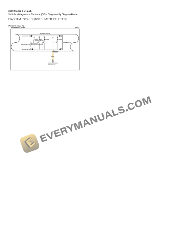 Mazda 5 2010 Electrical Diagrams L4-2.3L 5 Mazda 5 2010 Electrical Diagrams L4-2.3L - Image 3